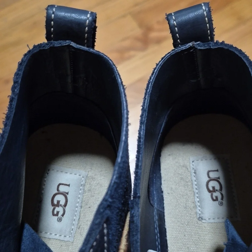UGG Men's Sz. 12 Neumel Unlined Leather Chukka Boot In Dark Blue